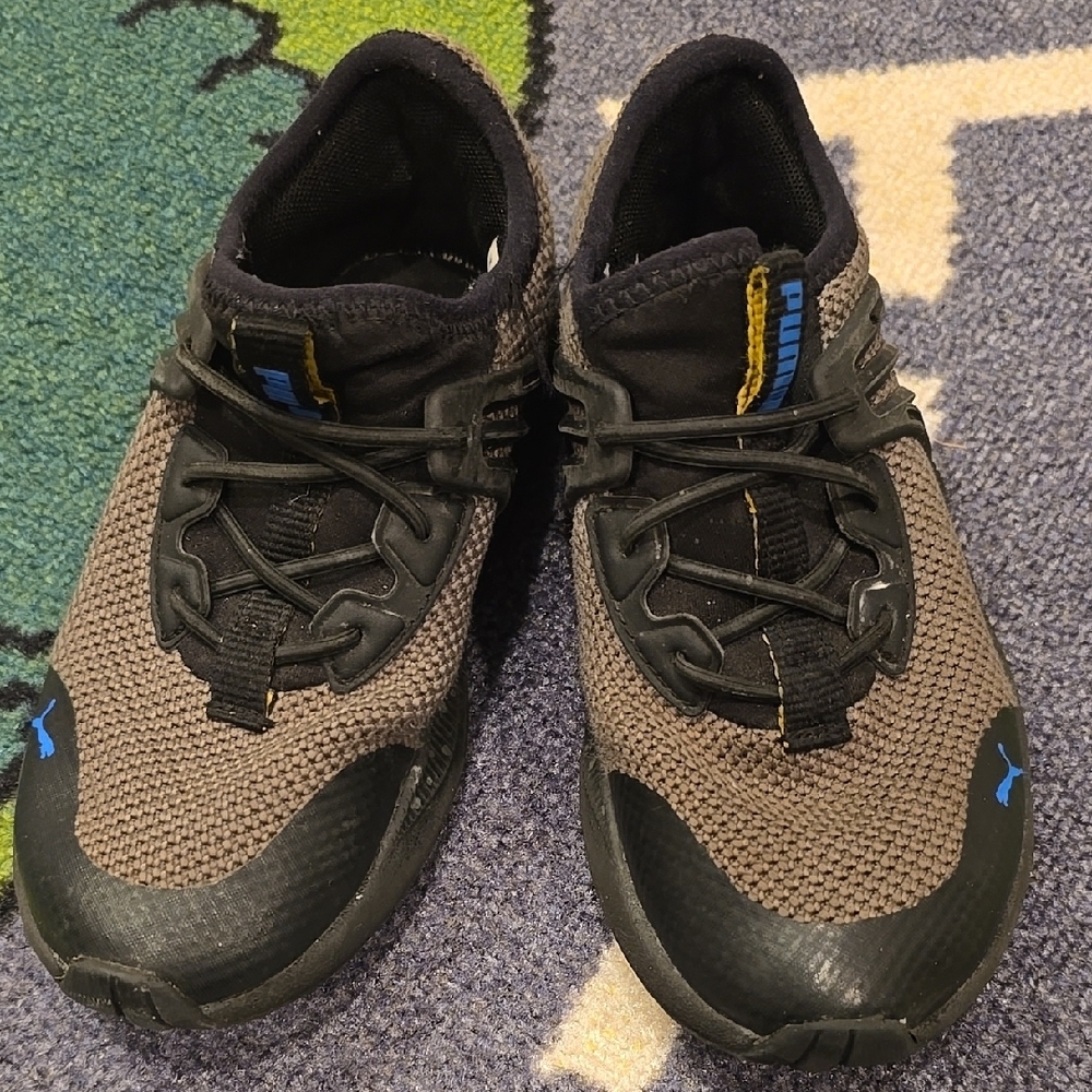 Puma Boys's Black and Blue Athletic Shoes